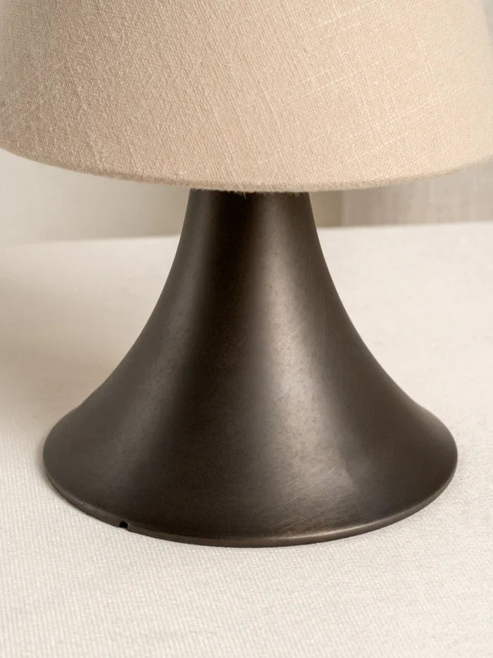 Bronze and Linen Rechargeable Table Lamp