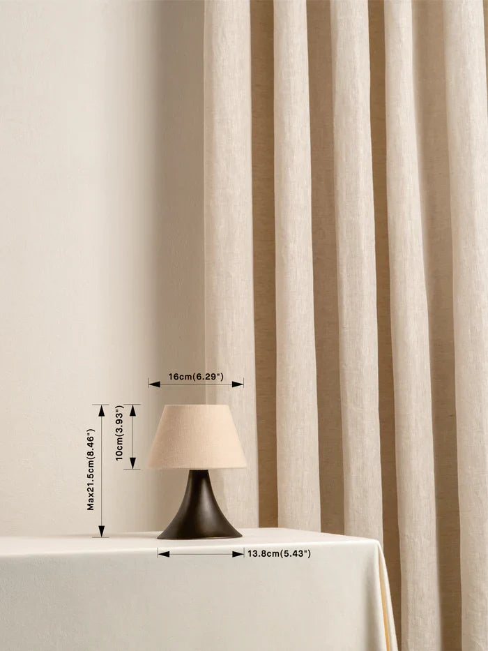 Bronze and Linen Rechargeable Table Lamp