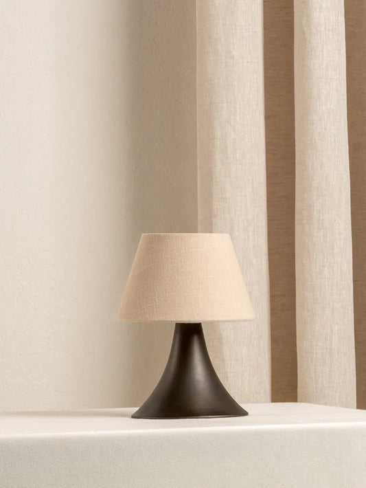 Bronze and Linen Rechargeable Table Lamp