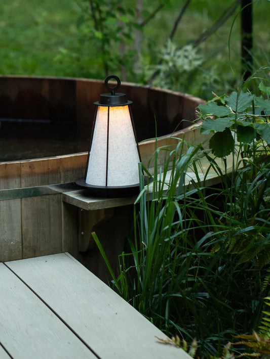 Bronze and Linen Rechargeable Table Lamp